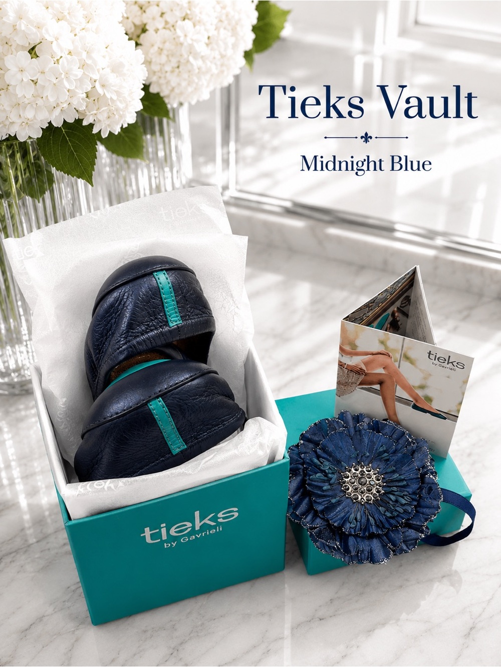 Tieks Vault Midnight Blue Leather Ballet Flat size 11
